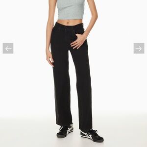 Aritzia Black Straight-Leg Jeans